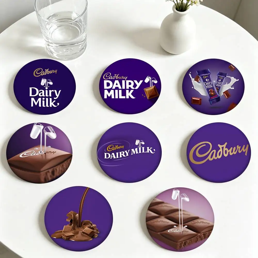 1pc Food Brand Cadbury Cartoon Style Badge Brooches On Backpack Decoration Round Enamel Pins For Accessorys