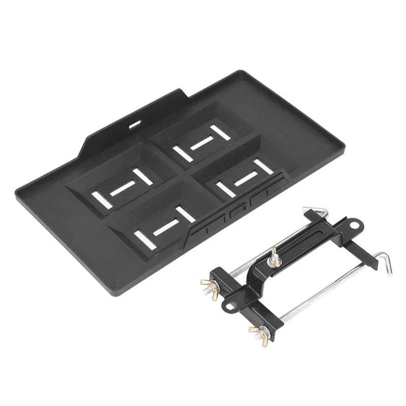 Car Battery Hold Down Tray Bracket Kit Height Adjustable Black Sturdy Steady Universal Battery Tray Clamp Kit