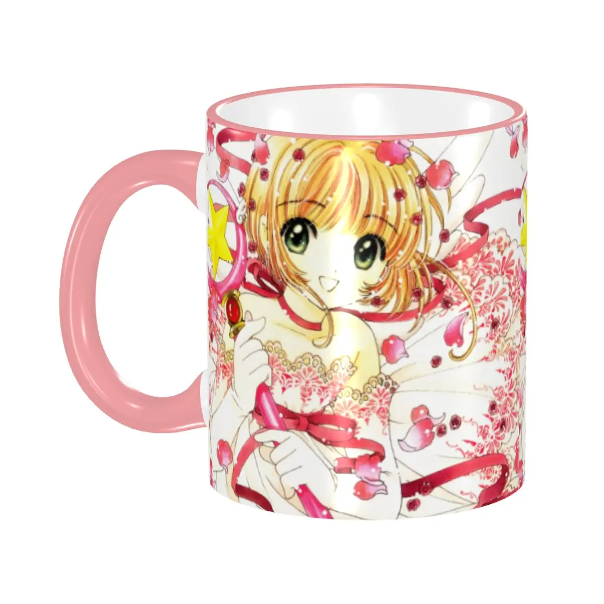 Japanese Anime C-Cardcaptor S-Sakura Cartoon Coffee Mug DIY Ceramic Mug Cup Creative Gift