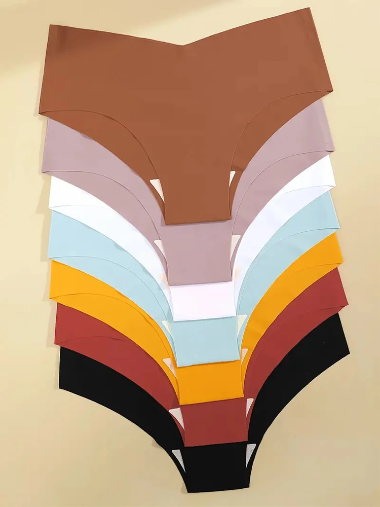 15 قطعة ملخصات المرأة سلس رقيقة جدا ملابس داخلية جيدة التهوية مثير منخفضة الخصر بسط الملابس الداخلية الرطوبة فتل سراويل رياضية