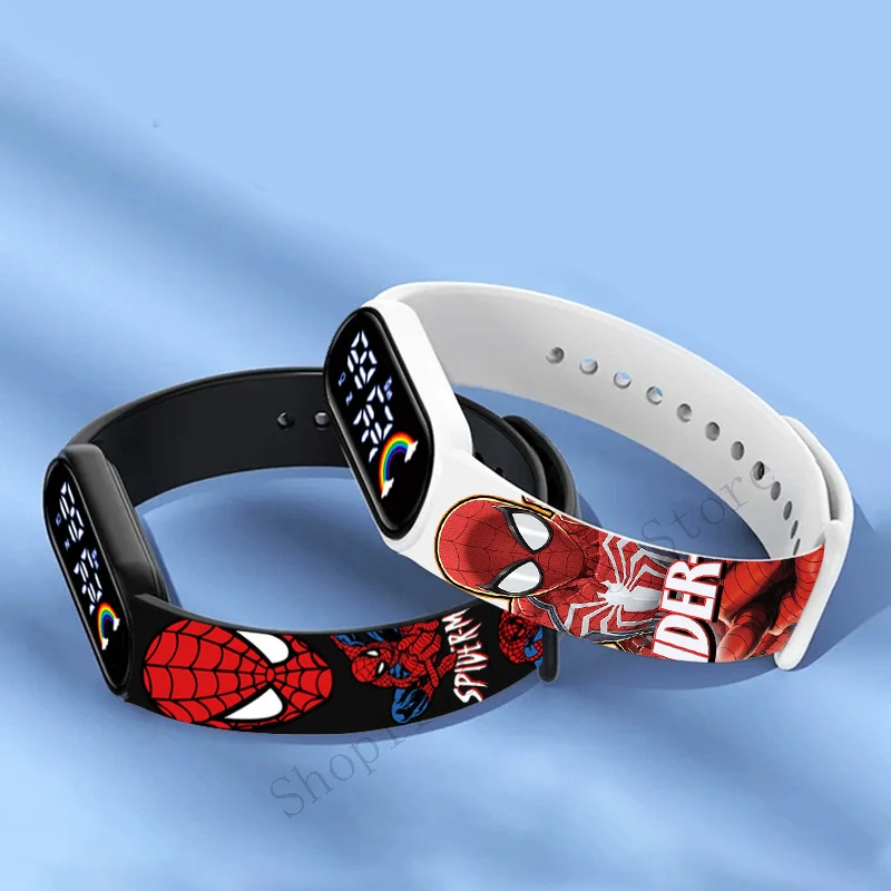 MINISO Spiderman Kid\'s Watches Men Sport Wristband Bracelet Waterproof Children Digital Watch Boys LED Clock Gift