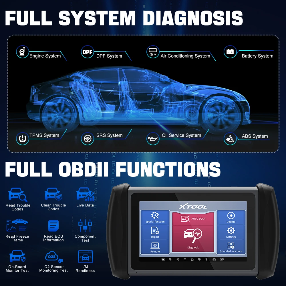 XTOOL IP819 Automotive Scanner Active Test ECU Coding Key Programming with CAN FD 36+ Resets  Car Scanner Diagnostics for Auto