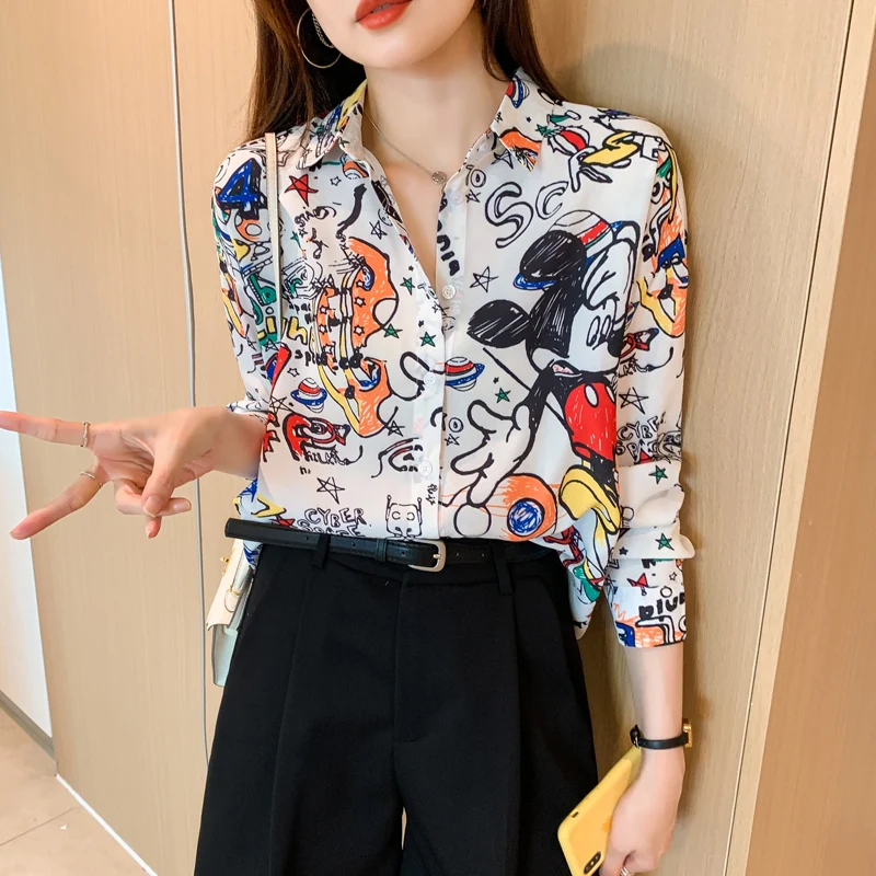 Casual Long Sleeve Lady Blouse Autumn New Women's Top Shirt Tops