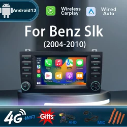 Android 13 Car Radio For Mercedes Benz SLK-Class SLK R171 2004 - 2010 Carplay Auto Multimedia Video Player Stereo 4G WIFI Tools