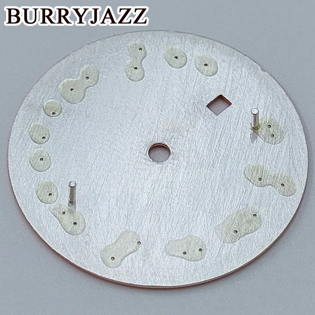 BURRYJAZZ 24.5mm No Logo NH05 Watch Dials White Black Rose Gold Brown Pink Purple Dial Fit NH05 NH06 Case Crown