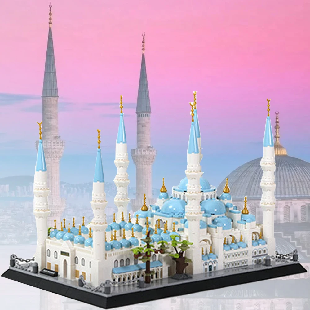 

Creative Architecture Brick Turkey İstanbul Blue Mosque Building Block Construction Model Educational Toys Collection For Gifts