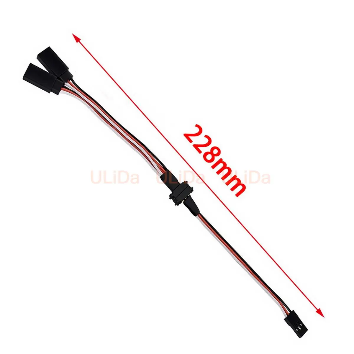 Fil d'extension magnétique à 3 broches 1 à 2 Y mâle à femelle, câble de 228mm pour voitures RC, bateau, avion, modèles de bricolage