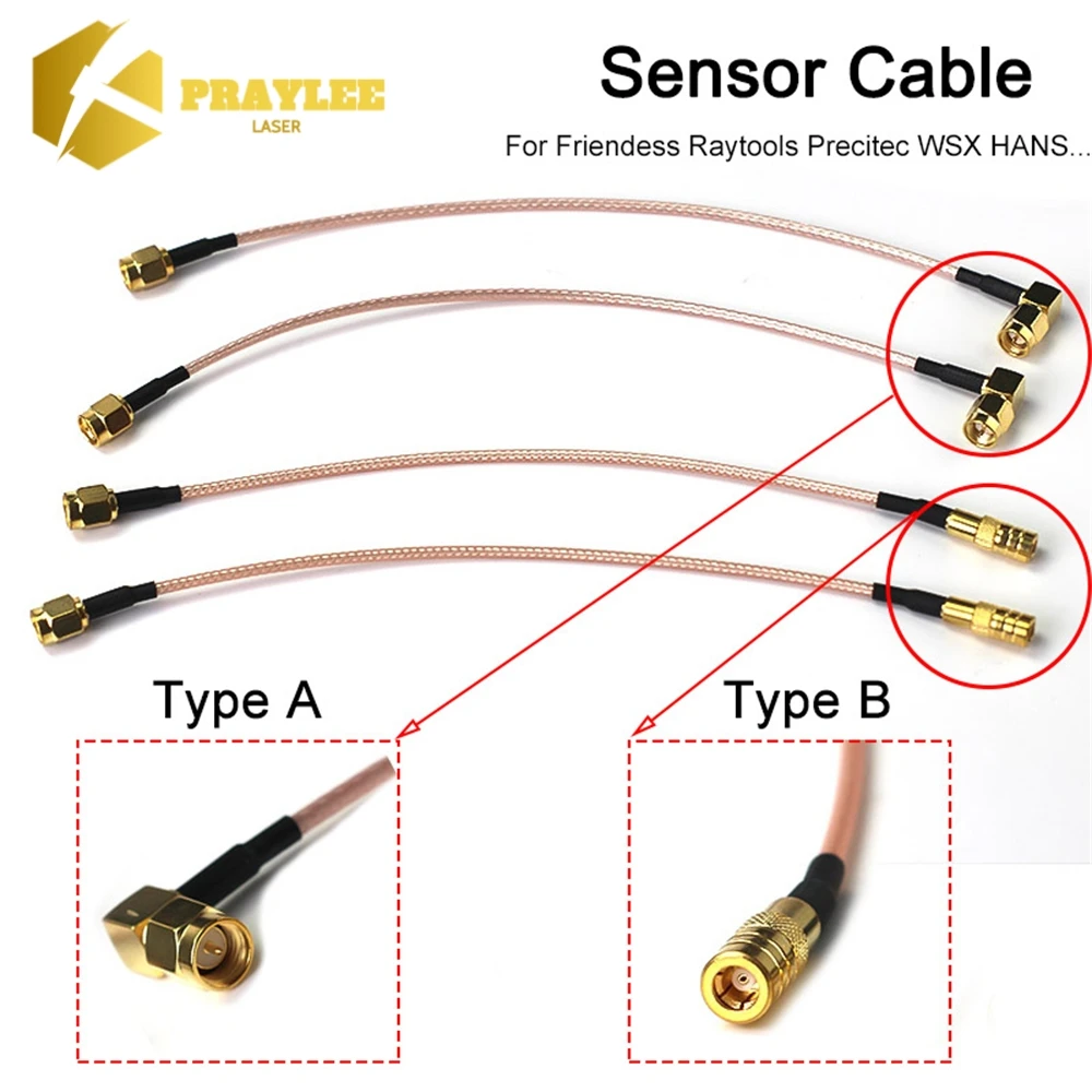 Praylee Fiber Laser Sensor Cable RF For Raytools Precitec WSX Hans HE Friendess Mazak Laser Cutting Machine Head