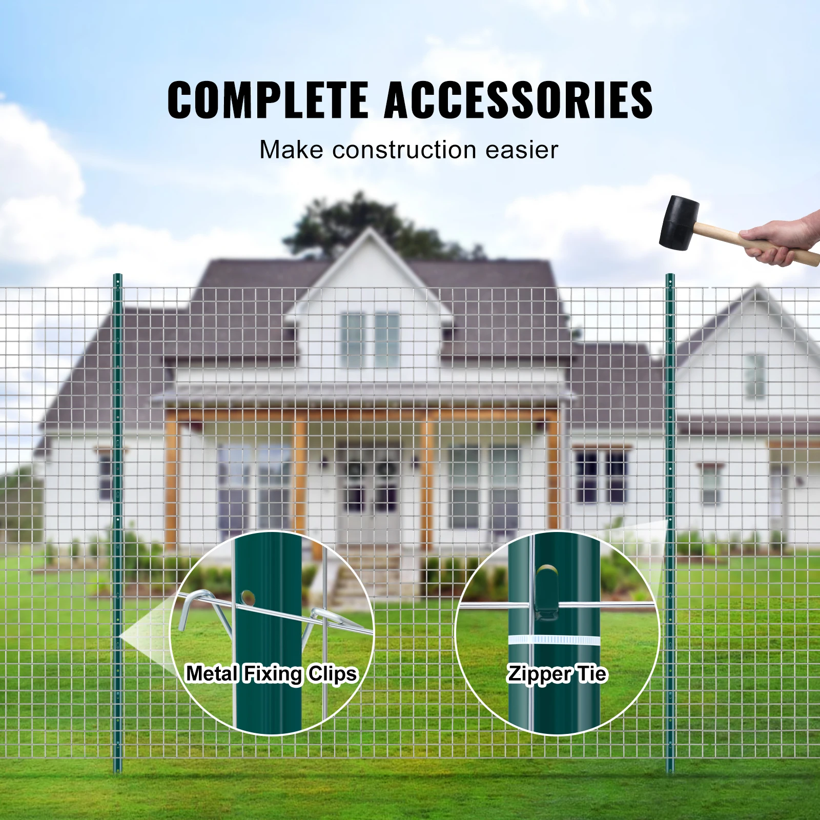 SucceBuy سياج آخر T-Post الثقيلة سياج معدني آخر قوي الصلب سياج حصص لحديقة ساحة الحديقة المزارع سياج الأسلاك الخارجية #5