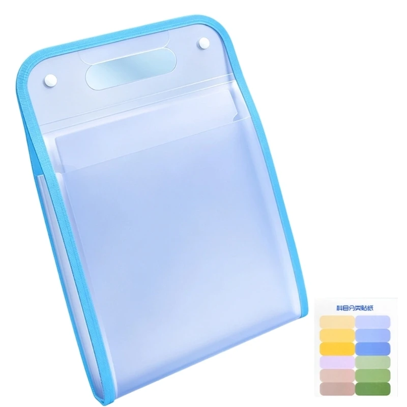 Document File Folder with Handle, Plastic File Filing Case for Portable Meetings, Forms and Desk Records Daily Use