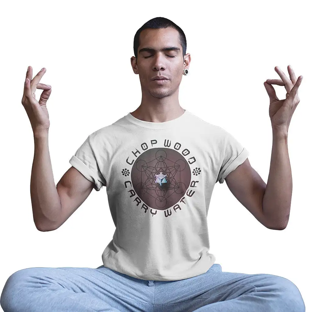 

Metatron's Cube - Chop Wood Carry Water Gift Shirt - Sacred Geometry Graphic Clothes All size Tops S-6XL 100% cotton Tee