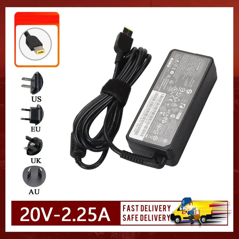 

New 20V 2.25A 45W AC Adapter For Lenovo Thinkpad X230s X240s X250 X260 X240 X270 T431s Power adapter charger