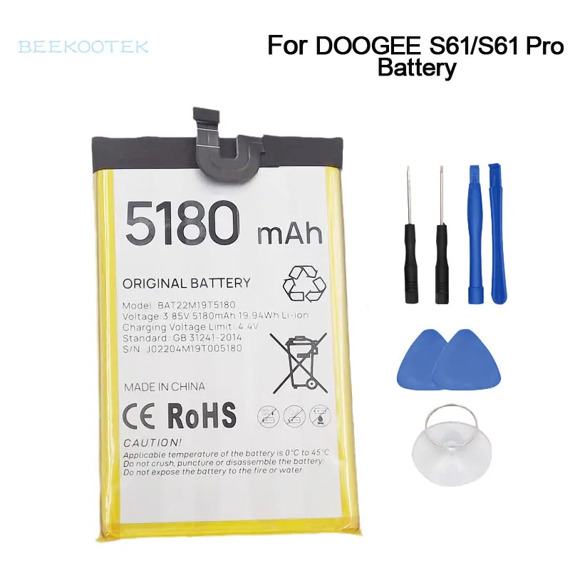 

Doogee S61 Battery New Original Battery Inner Built-in Cellphone Battery Repair Replacement Accessories For Doogee S61 Pro Phone