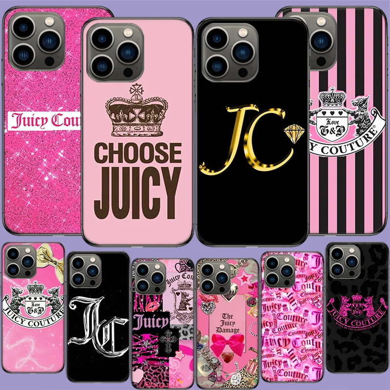 Juicy Couture 携帯電話ケース & ランヤード J-Juicy Couture Phone Case For Iphone 17 Air 15 Pro 14 Plus 16 Pro