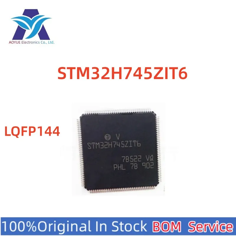 New Original Stock IC STM32H745ZIT6U STM32H745ZIT6 STM32 MCU 32-bit ARM Cortex M7/M4 RISC 2MB Flash 1.8V/2.5V/3.3V 144-Pin LQFP