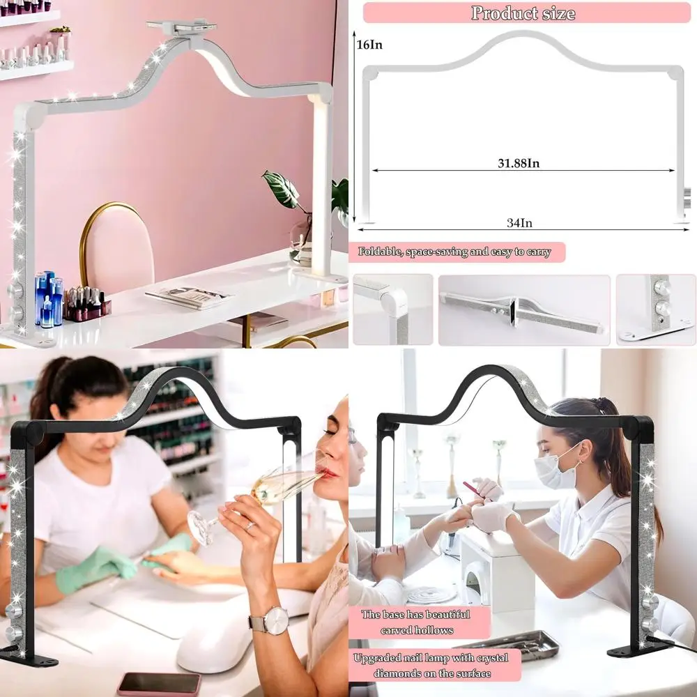 

Upgraded Adjustable LED Nail Lamp for Nail Tech, Lashes, Eyebrows, Tattoos, and More in White
