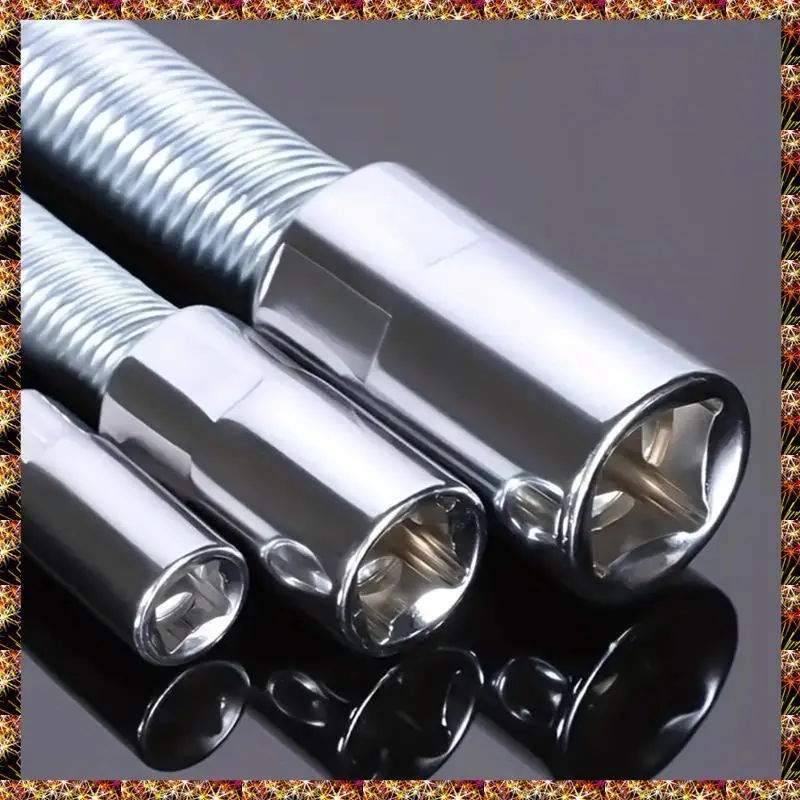 

BTCL Electric Wrench Socket 3 Counts Bendable Flexible Shaft Steel Bit For Electric Drill 1/4 3/8 1/2 Sizes