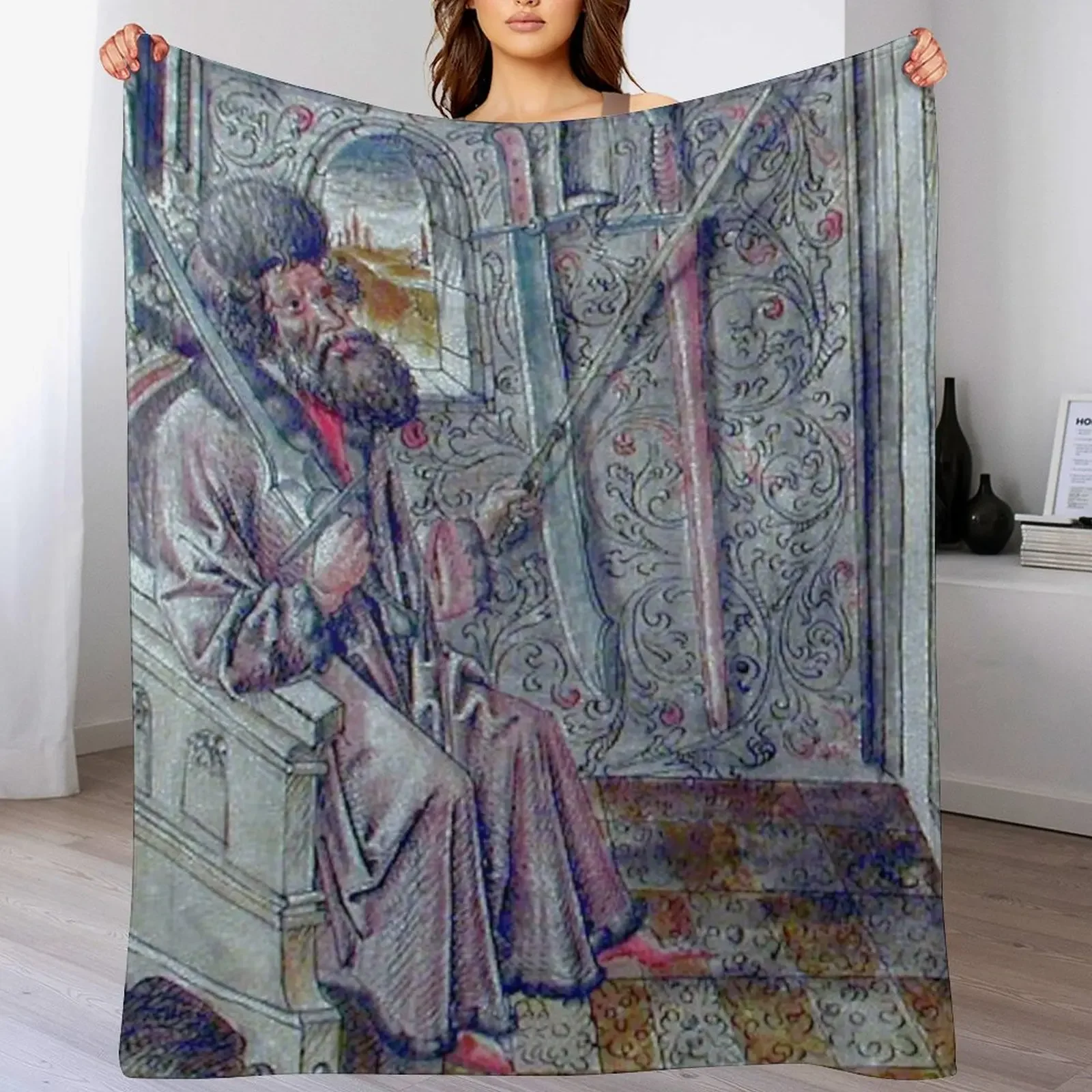 Johannes Liechtenauer Portrait Throw Blanket For Sofa Thin Sleeping Bag Nap Blankets