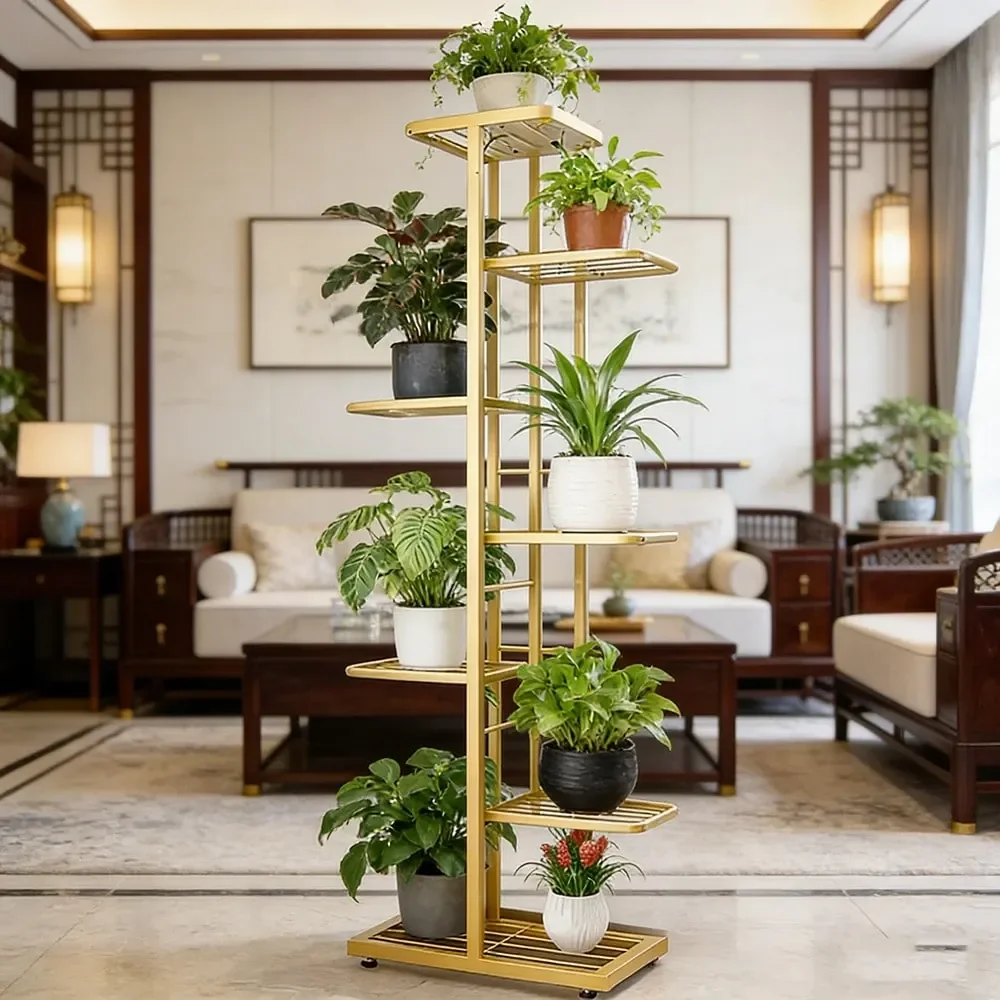 

Seller Bestseller TopSelling 7 6 5 4 Tier Plant Stand, HeavyDuty Metal Frame, Newly graded Metal Plant Stand, HighAngle Multi
