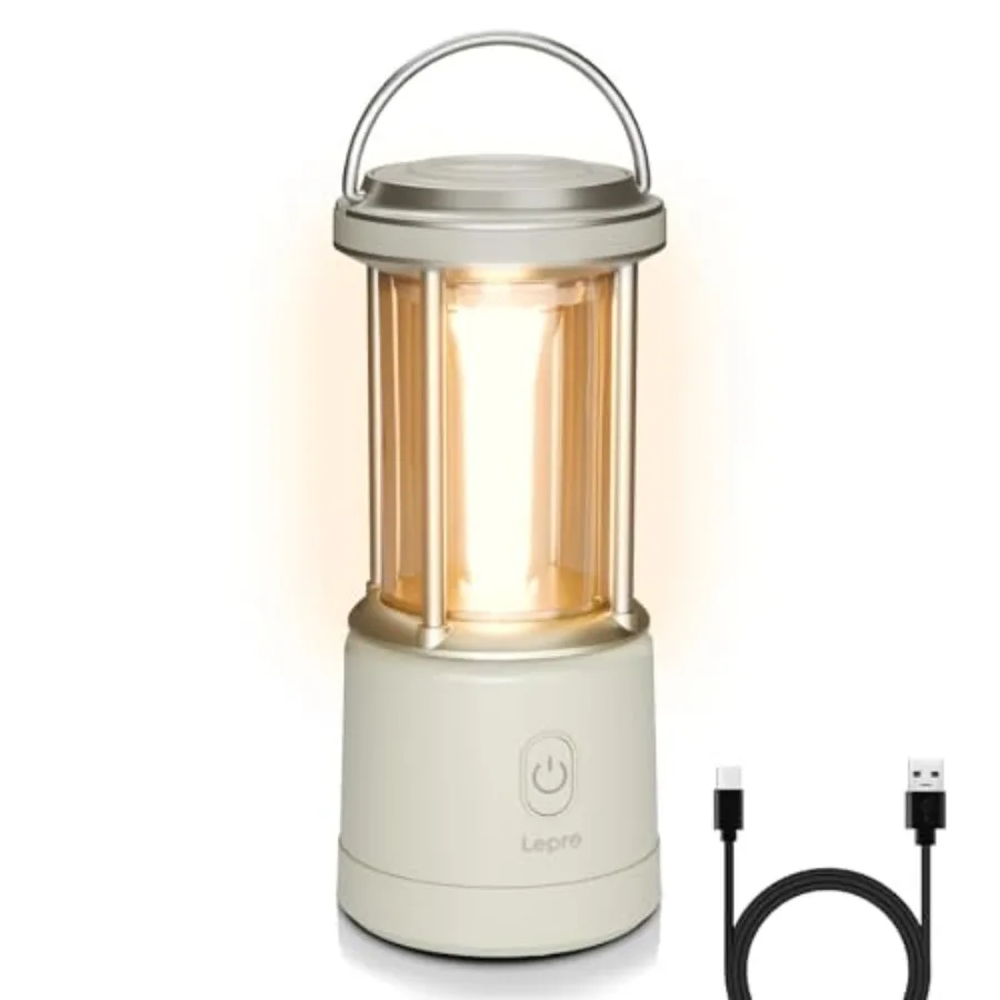 2000LM LED Camping Lantern Rechargeable Waterproof Tent Light with 5 Light Modes Camping Essentials Portable Lantern Flashlight