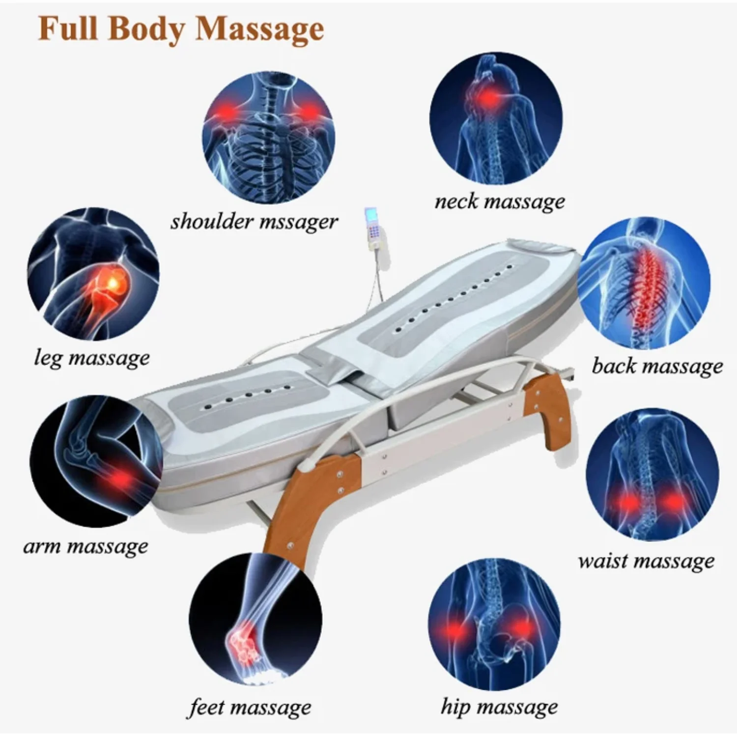 3-year warranty Massage Table Portable Shiatsu Infrared Therapy Heating Leisure relaxation enjoyment V3 Master Jade Massage Bed