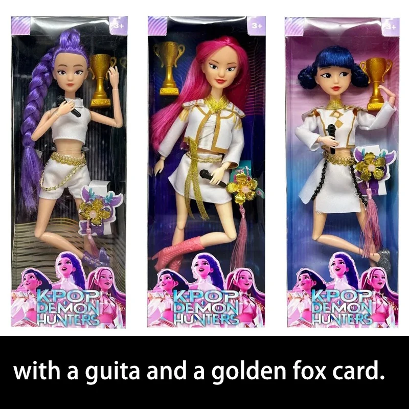 

@@Горячая распродажа с нежной текстурой аниме; 30 см K-Pop Demon Hunters Doll Виниловая игрушка@ Rumi Mira Zoey Подарок-сюрприз на день рождения для девочек