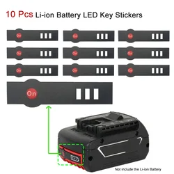 10 pcs Li-ion Battery LED Key Sticker Label Tag For 14.4V 18V Lithium Battery Accessories