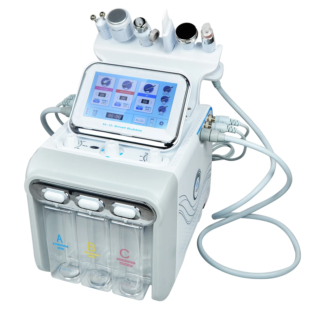 Hydro Water Jet Peel Hydrodermabrasion Machine 6 in 1 Facial Dermabrasion Hydra Skin Whitening Device Facial Skin Care Machine