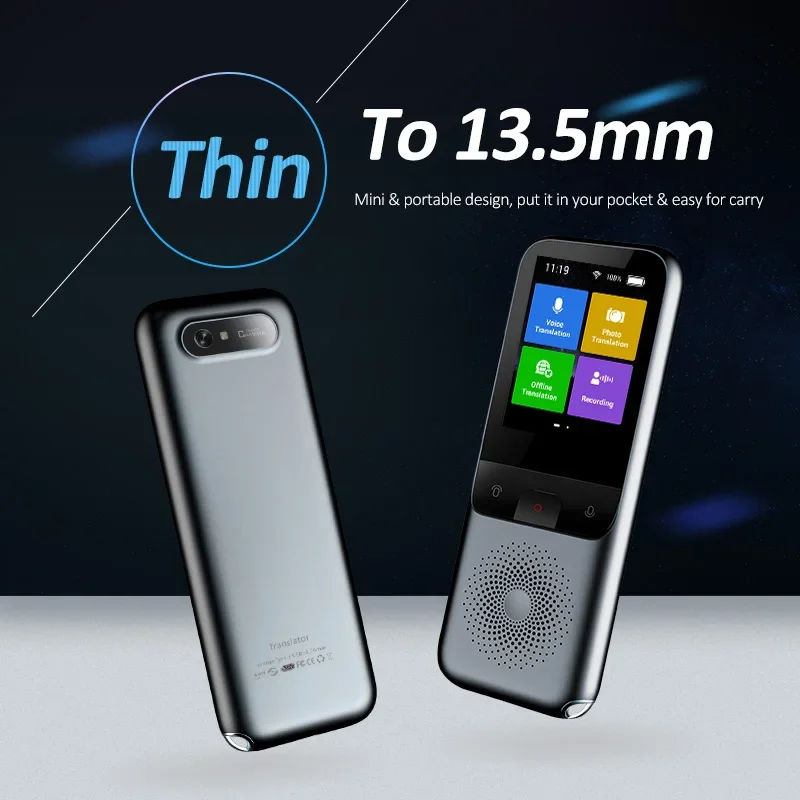 New T11 Portable Audio Translator 138 Language Smart Translator Offline Real Time Voice AI Photo Translator