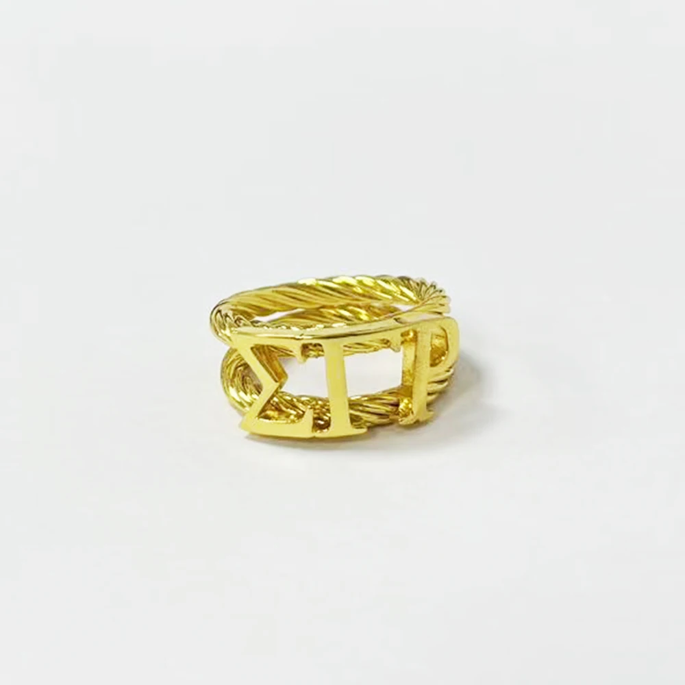 Sigma Gamma Ring Stainless Steel Greek Letter Ring – A Perfect Gift for Sisters