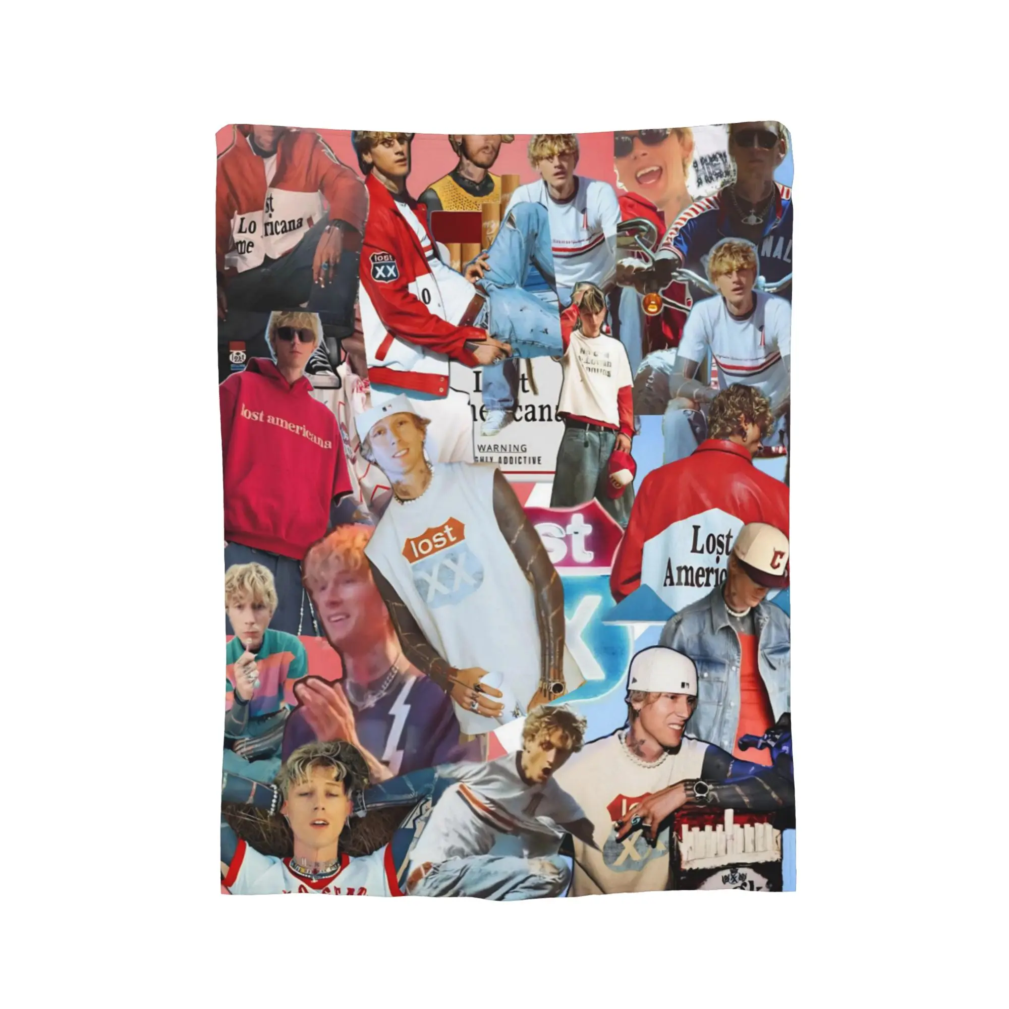 MGK Lost Americana Tour 2025-2026 Blanket Cozy Soft  Throw Blankets for Sofa 50x60 Inch Multi-size Quilt
