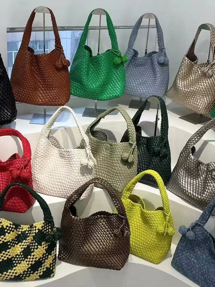 

Большая сумка-тоут Capaci Buet, кожаная тканая сумка, сумка на одно плечо, универсальная сумка для беременных на все сезоны