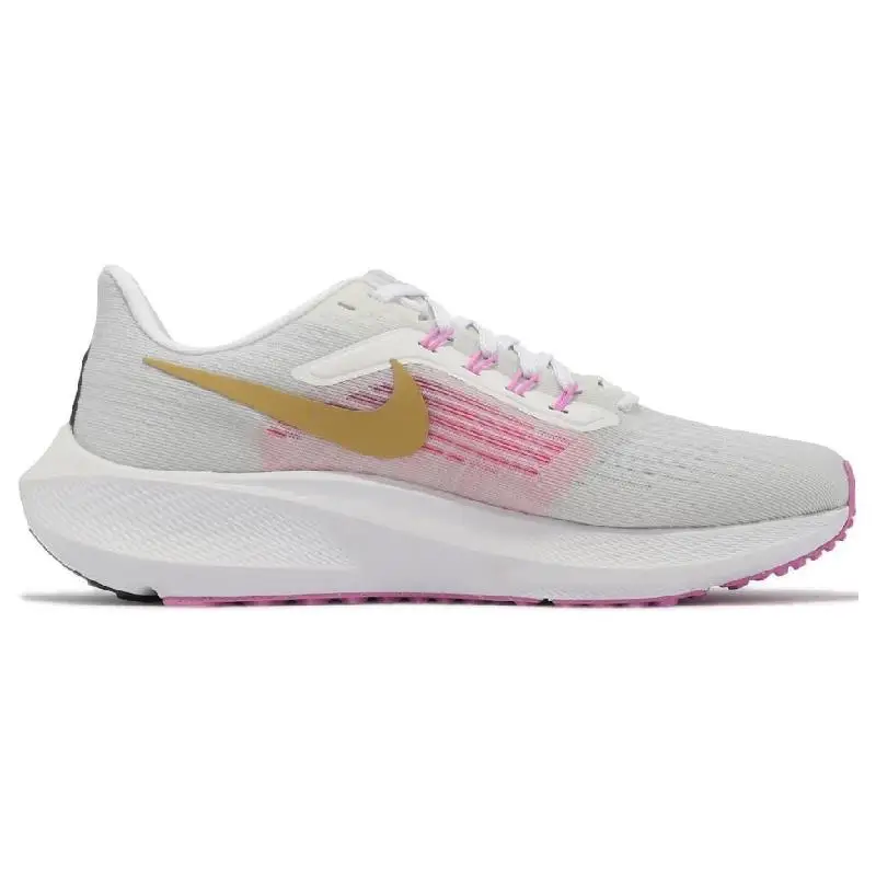 Nike-zapatillas Nike Pegasus 39 para mujer, zapatos de deporte, color blanco, dorado y rosa, DH4072-104