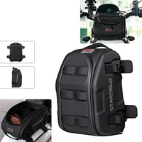 Bolsa de tanque magnética para motocicleta, bolsa de tanque de combustible negra impermeable, bolsa lateral para asiento trasero de motocicleta de gran capacidad para BMW R1200gs R1250gs