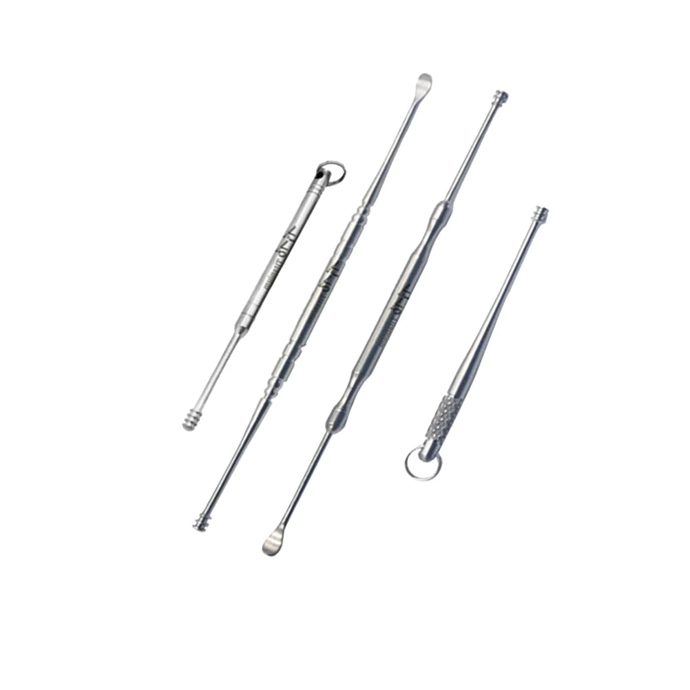 

1 Set 4pcs Titanium Alloy Double-headed Earscoop Ear Scoop Up Ear Tools Ear Cleaning Tool Ear Care Supplies (Random