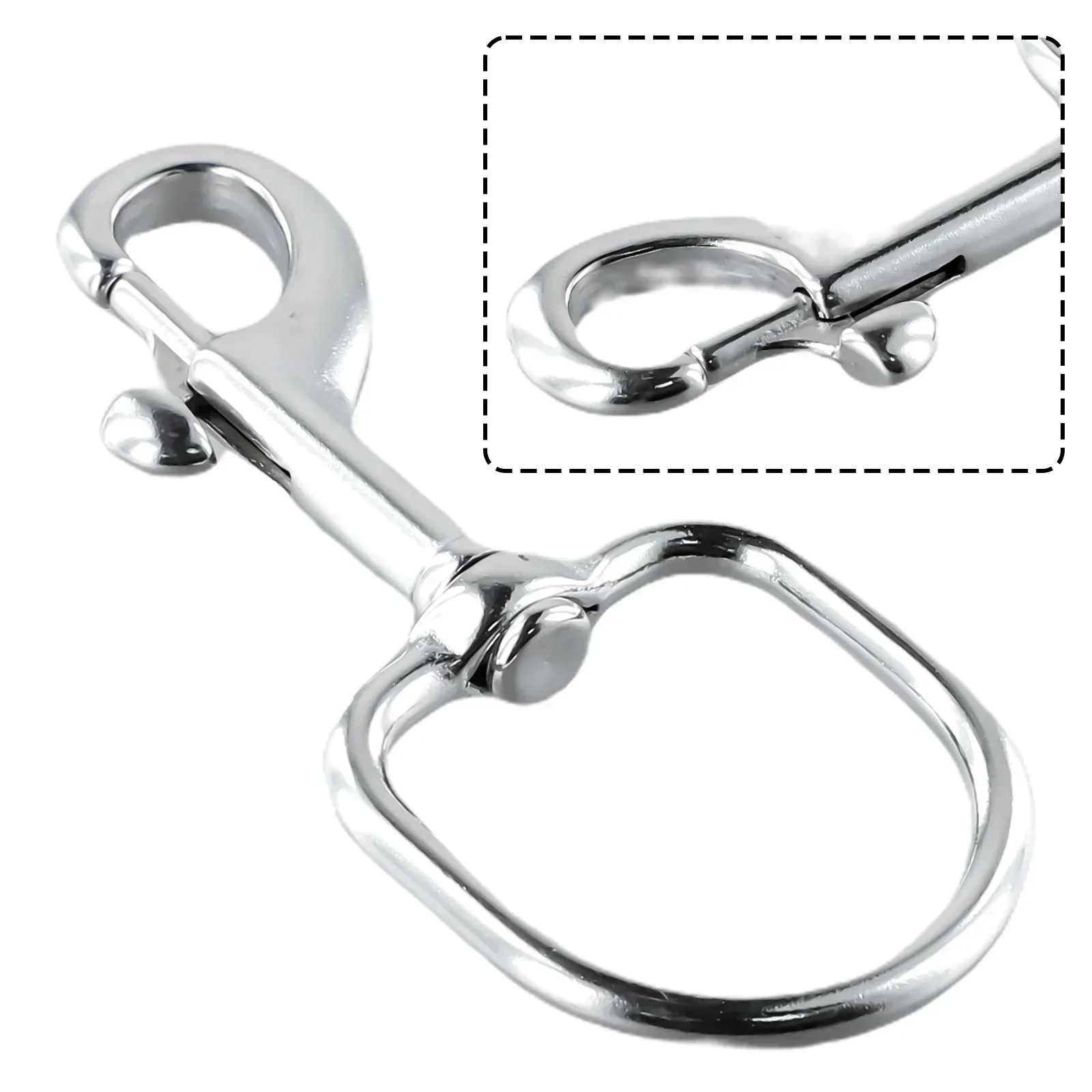 Diving Snap Hook 316 Stainless Steel Single Head Hook D-Ring Lobster Clasp Lanyard Hook Swimming Diving Safety Hook