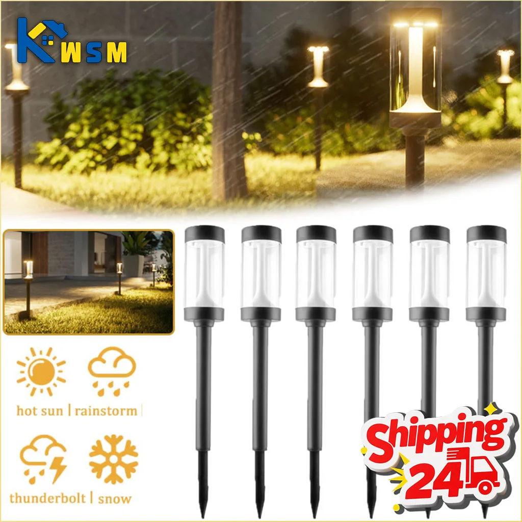 2-8PCS Solar Lawn Lights Waterproof Outdoor Stake Garden Landscape Path Lighting Decorative Ambiance for Rainproof Home Decor