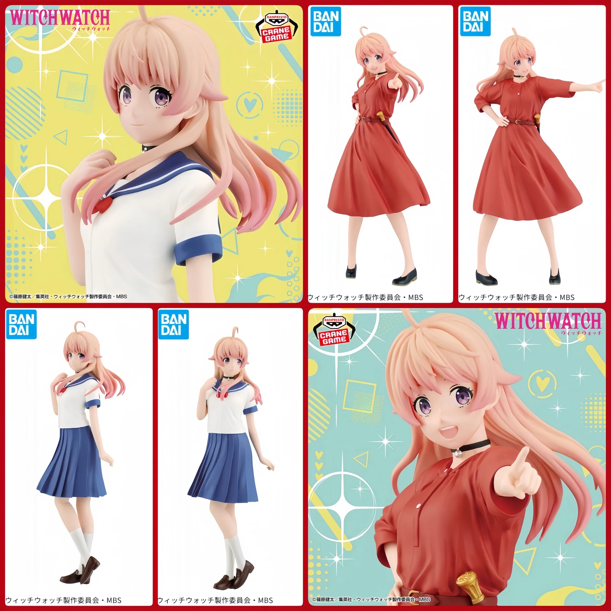 

Подлинные часы Bandai Banpresto Witch Wakatsuki Nico, школьная форма, наряд около 20 см, стоячая фигурка, модель, новые подарки