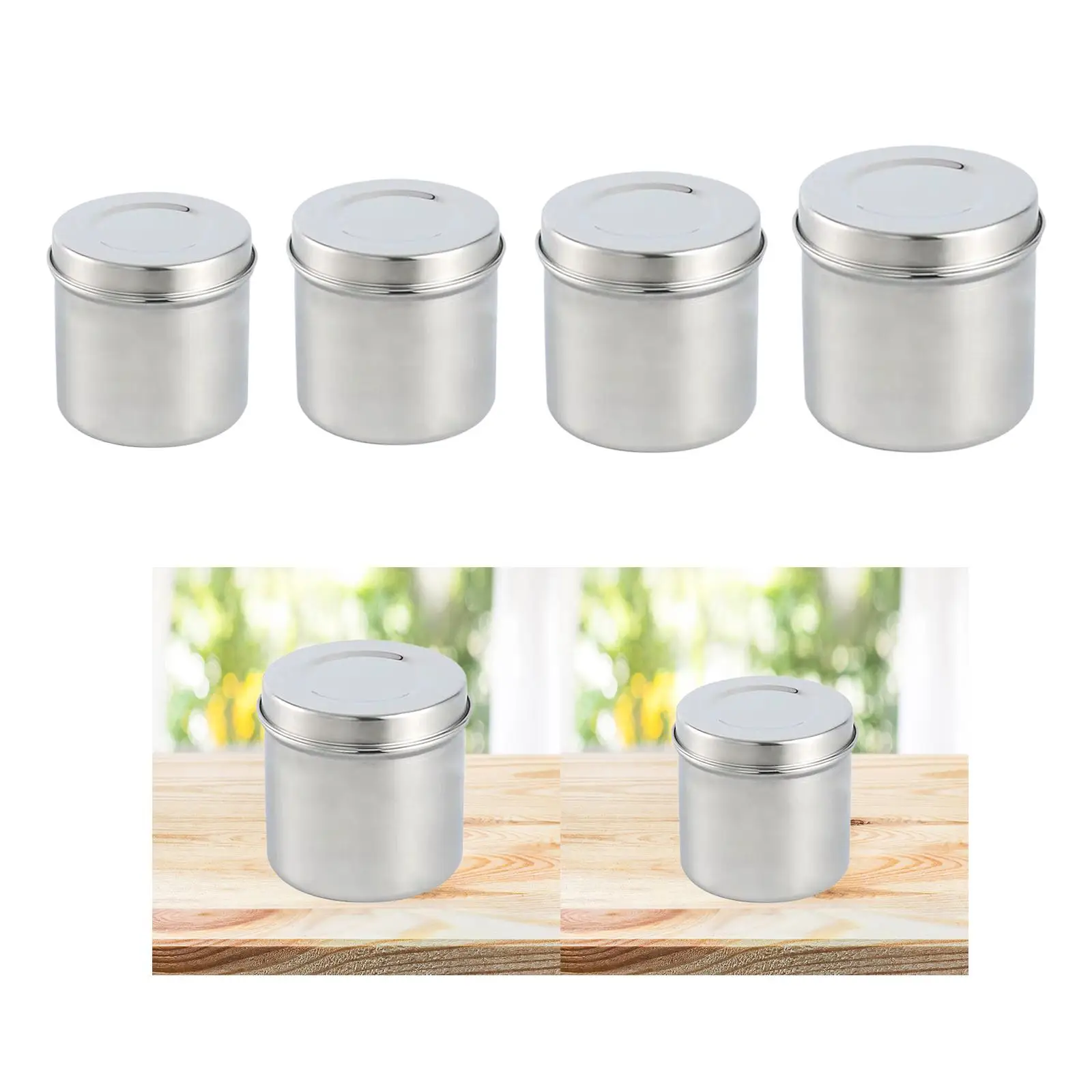 Stainless Steel Medical Jar with Cover Canister Ointment Jar Professional Cotton Container Cotton Balls Holder for Beauty Salon