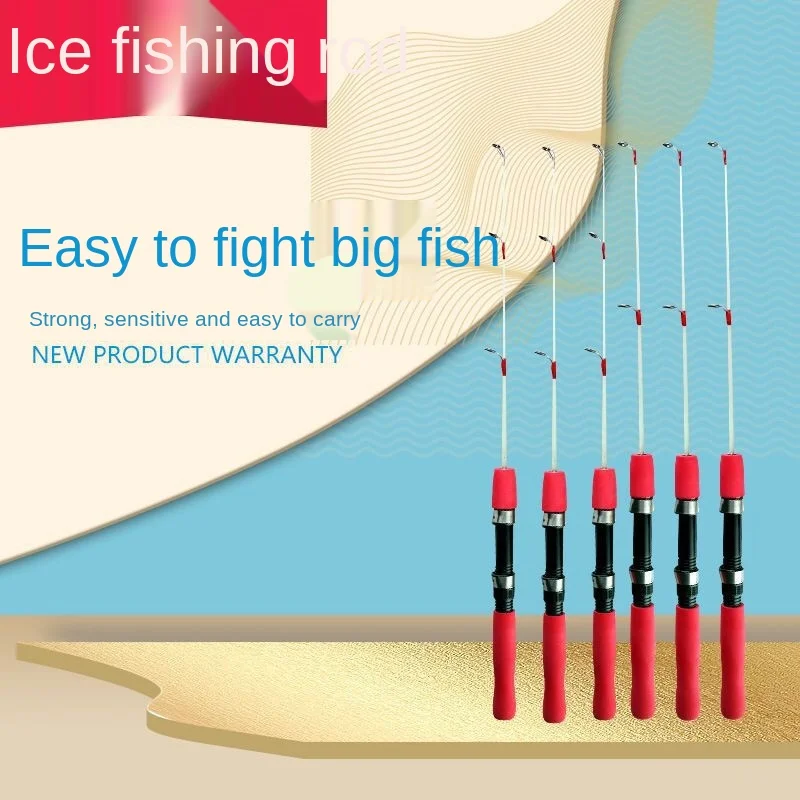 

100% original Portable Rotary 60CM80CM100CM ice Fishing Rod Tough Carbon Fiber Power Telescopic Travel Sea Boat Rock Fishing