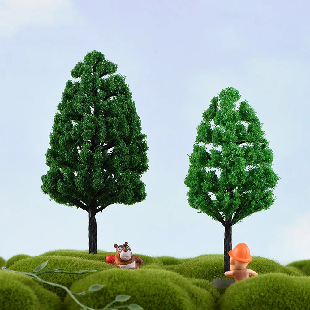 10Pcs Moss Micro Landscape Ornaments Life-Like Simulation Scenery Trees DIY Greenery Decoration for Home Party Desk Bedroom