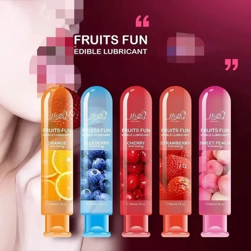 Lubrificante da 80ml per il sesso fruttato amore Gel lubrificante anale lubrificanti per la sessione olio lubrificante a base d'acqua Gay vaginale OraFor adulto