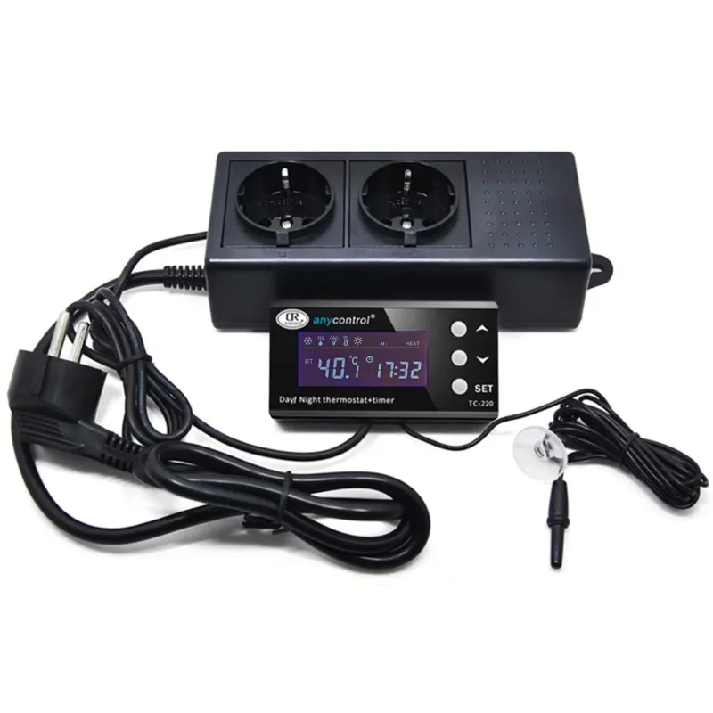 

TC220 1100W Electric Heating Thermostat Digital LED Heater Temperature Controller Reptile Thermostat 220V