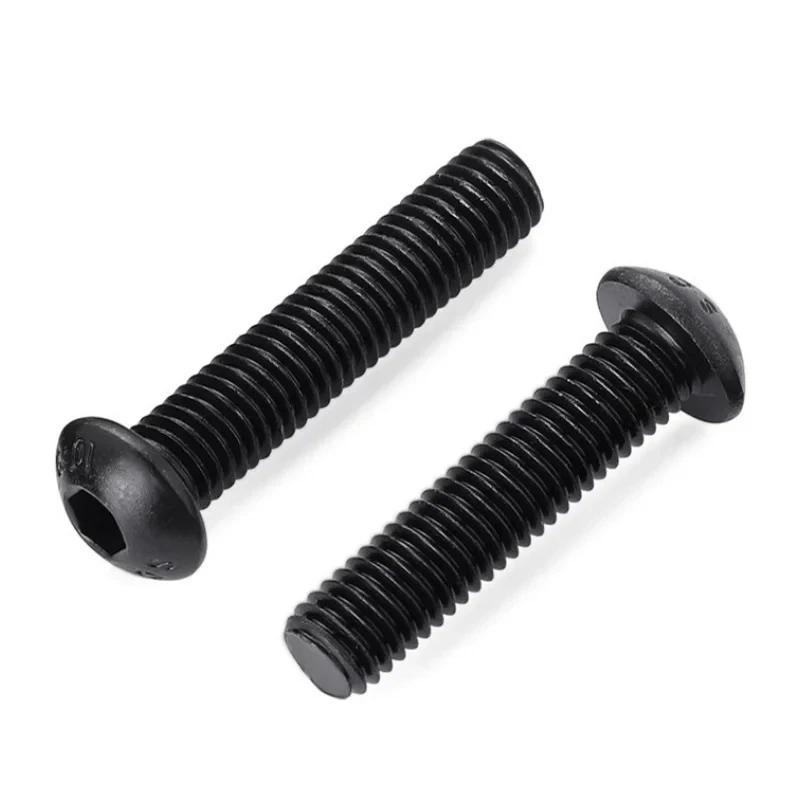 

10.9 Grade Black Steel Button Head Hex Socket Screws UNC BSW Thread 4# 10# 1/8 40 5/32 32 3/16 24 1/4 20 5/16 18 Furniture Faste