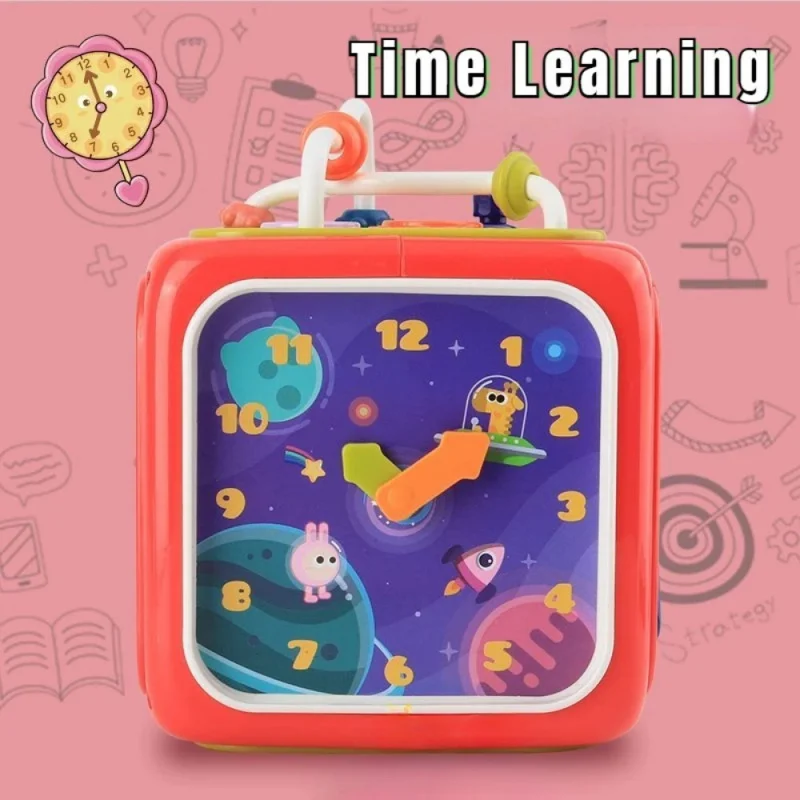 เด็ก 6 ใน 1 กิจกรรม Cube เด็กวัยหัดเดินของเล่นเพื่อการศึกษา Shape Sorter ของเล่นดนตรีลูกปัดเขาวงกตนับ Discovery ของเล่นสําหรับเด็กการเรียนรู้