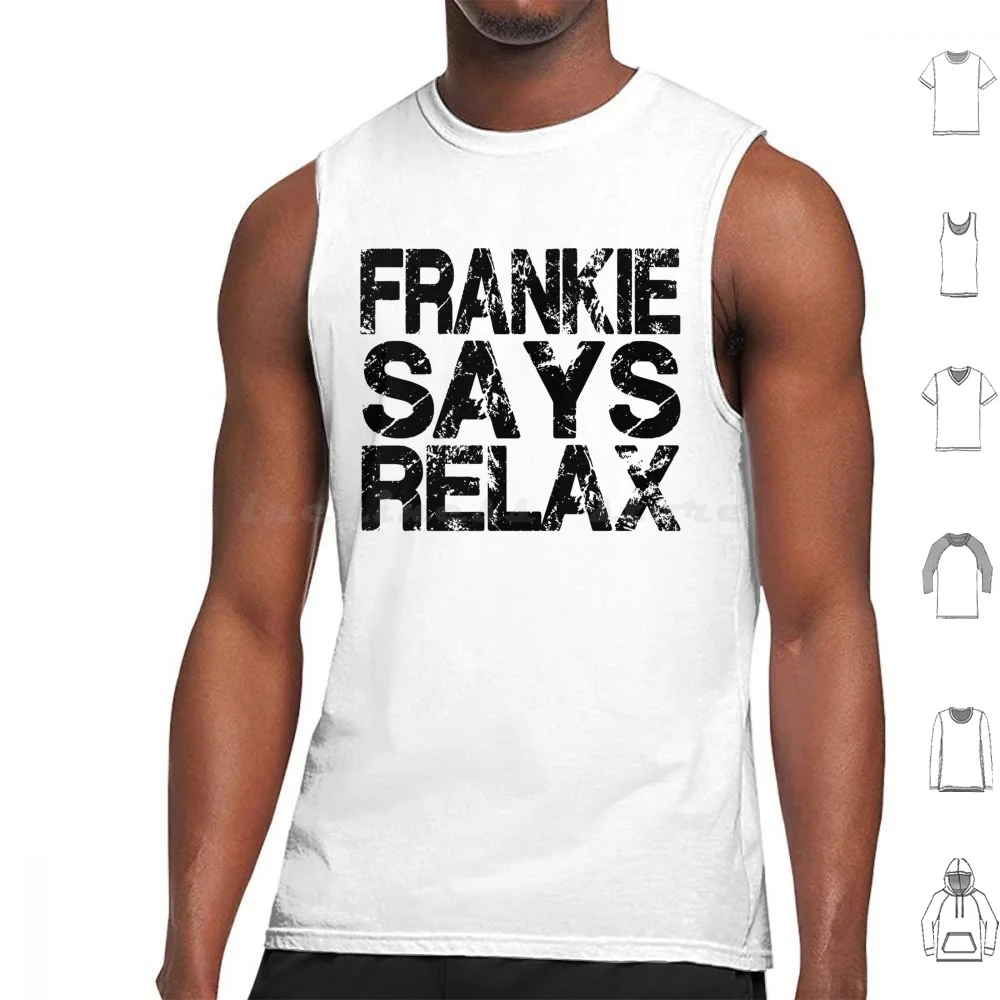 Frankie Says Relax Distressed Tank Tops Print Cotton Friends Frankie Says Relax 80s Monica Geller Frankie Say Relax Frankie