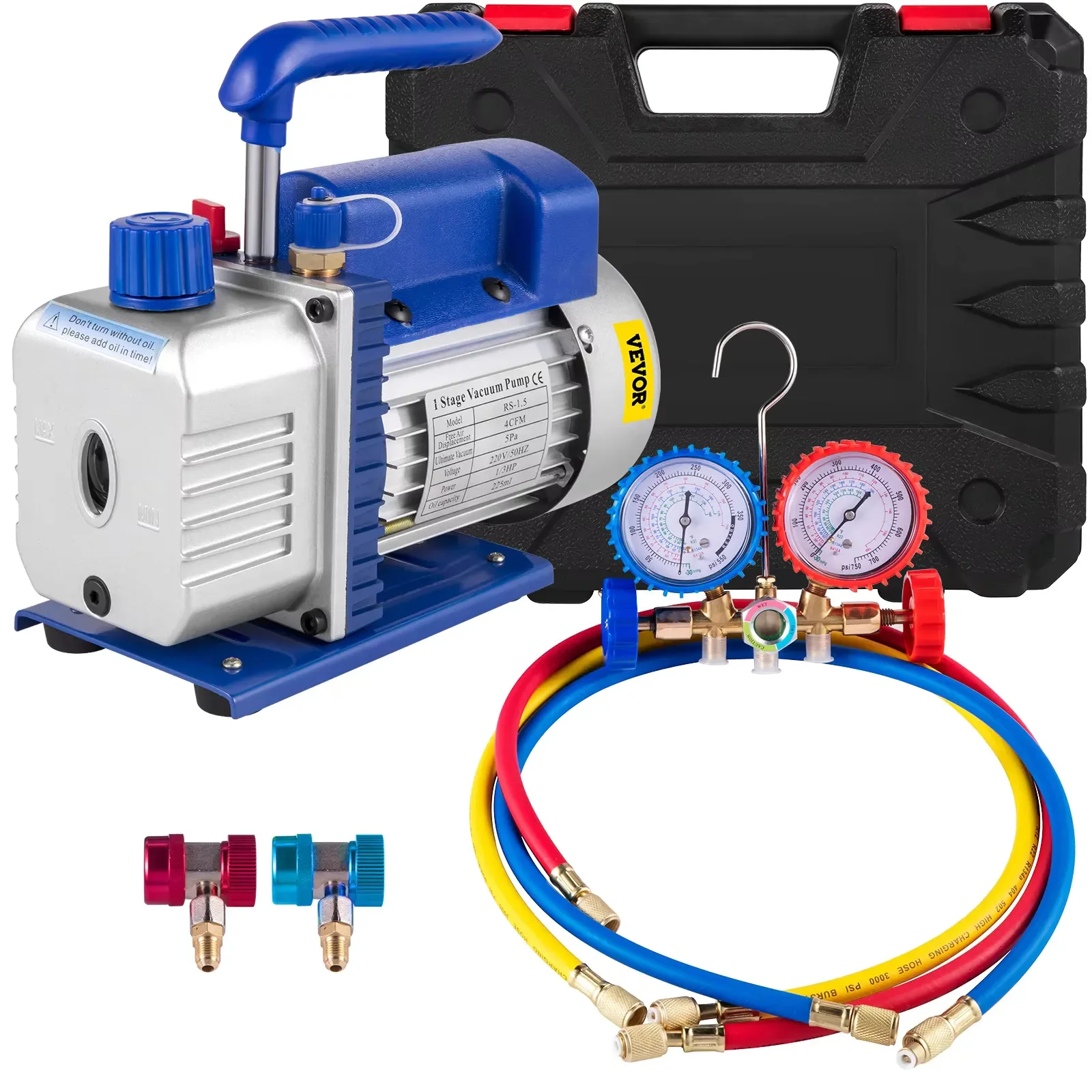 

SIHAO 4.8CFM 1/3HP Вакуумный насос Aircon Вакуумная камера Вакуумный сушильный насос HVAC Холодильное оборудование R134A R502 R22 R12