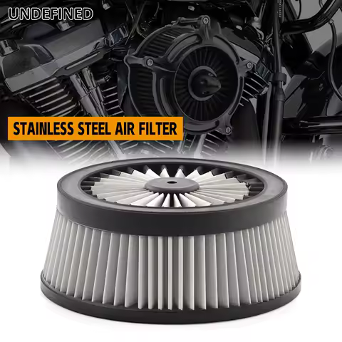 Motorcycle Silver Air Filter Element Replacement Intake Cleaner Filter For Harley Softail Sportster XL883 Touring Road King Dyna