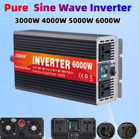 Pure Sine Wave Inverter 3000W 4000W 5000W 6000W Voltage DC 12V 24V To AC 110V 220V Transformer Power Converter Solar Inverter