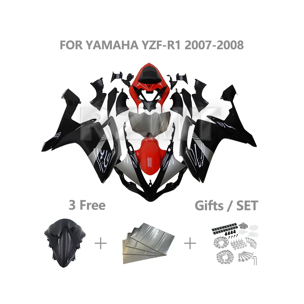 

Motorcycle Fairing ABS Plastic Body Kit Parts For YAMAHA YZF R1 2007-2008 YZF-R1 Customized Fairing Kit Accessories Y1007-104a